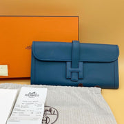 HERMES Jig Leather Clutch Bag